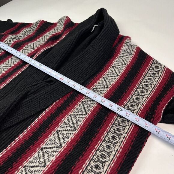 J Jill Blanket Aztec Cardigan Womens M L Wool Blend Long Sweater Western Boho - Picture 5 of 12